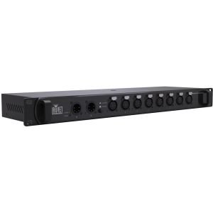 Chauvet Pro RDMX Splitter 8 - 8-Port DMX/RDM Splitter with 2 x 5-Pin XLR Inputs and 8 x 5-Pin XLR Outputs in Black Finish