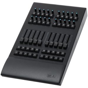 MA Lighting grandMA3 onPC Fader Wing - 4,096 Parameter USB Lighting Control Wing with 10 x Motorized 60mm Faders in Black Finish