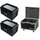 Showven SonicBoom Plus 2PK - 2-Pack of SonicBoom Plus Vertical Fog Machines with Power Cables and 2-Unit Roadcase in Black Finish