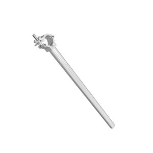 Global Truss Jr. Clamp Post - Light Duty Pro Clamp with 18 Inch Post for 35mm Tubing in Silver Finish