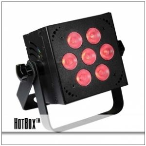 Blizzard Pro HotBox RGBW - 7 x 10W RGBW LED Par with 25-Degree Beam in Black Finish