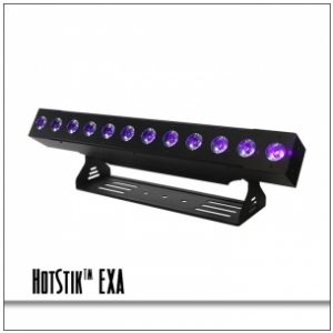 Blizzard Pro HotStik EXA - 12 x 15W RGBAW+UV LED Bar with 25-Degree Beam in Black Finish