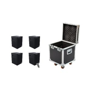 Showven Sparkular Mini 4-Pack - Bundle of (4) Sparkular Mini Cold Spark Machines in Black Finish with 4-Unit Roadcase and (2) Remotes