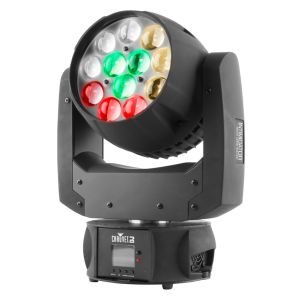 Chauvet DJ Intimidator Wash Zoom 450 IRC - 12 x 20W RGBW LED Moving Head Wash with 7 to 34-Degree Zoom in Black Finish