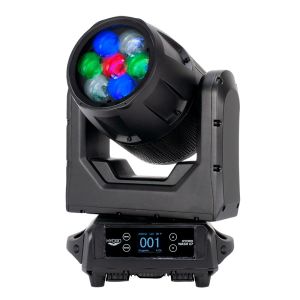 ADJ Hydro Wash X7 - 7 x 40W RGBW LED IP65-Rated Moving Head Wash with 6 to 40-Degree Zoom in Black Finish