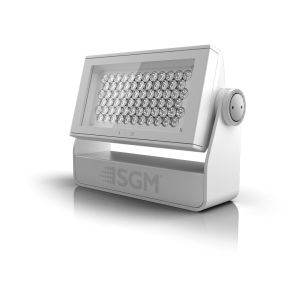 SGM Lighting i-2 W POI - 250W 5700K LED IP66-Rated Marine Grade Wash Light with 16,100 Lumens and 8.5-Degree Beam in Black Finish
