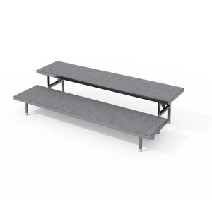 Staging 101 S2SCC - 2-Tier Straight Choral Riser System in Carpet Finish