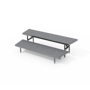 Staging 101 S2WCI - 2-Tier Wedged Choral Riser System in Industrial Finish