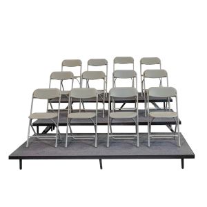 Staging 101 S3SSC - 3-Tier Straight Seated Riser System in Carpet Finish