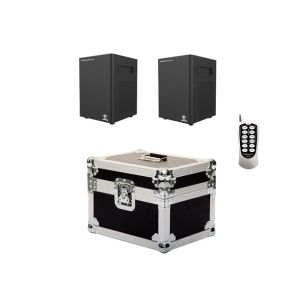 Showven Sparkular Mini 2-Pack - Bundle of (2) Sparkular Mini Cold Spark Machines in Black Finish with 2-Unit Roadcase and Remote