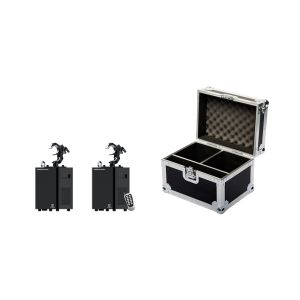 Showven Sparkular MiniFall 2-Pack - Bundle of (2) Sparkular MiniFall Cold Spark Machines in Black Finish with 2-Unit Roadcase and Remote