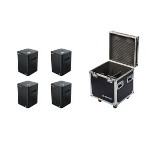 Showven Sparkular 4-Pack - Bundle of (4) Sparkular Cold Spark Machines in Black Finish with 4-Unit Roadcase